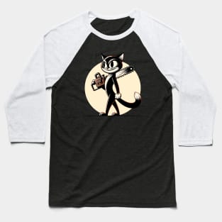 Cat carrying a chainsaw Baseball T-Shirt